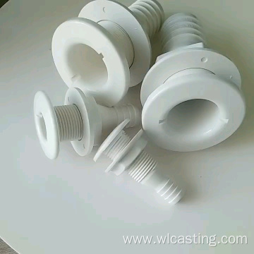 Nylon plastic through hull bilge fittings